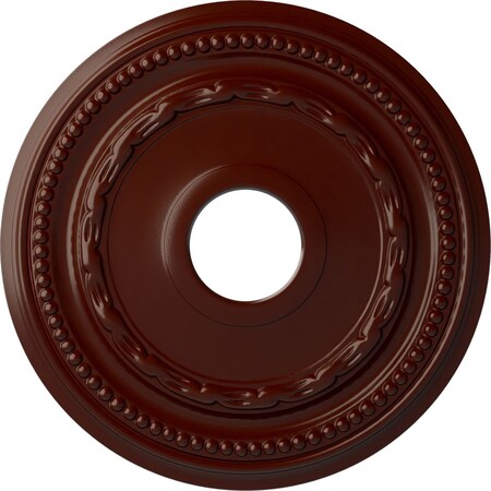 Ekena Millwork Federal Ceiling Medallion (Fits Canopies up to 8 1/2"), 15 3/8"OD x 3 5/8"ID x 1"P, Brushed Mahogany CM15FEBMF